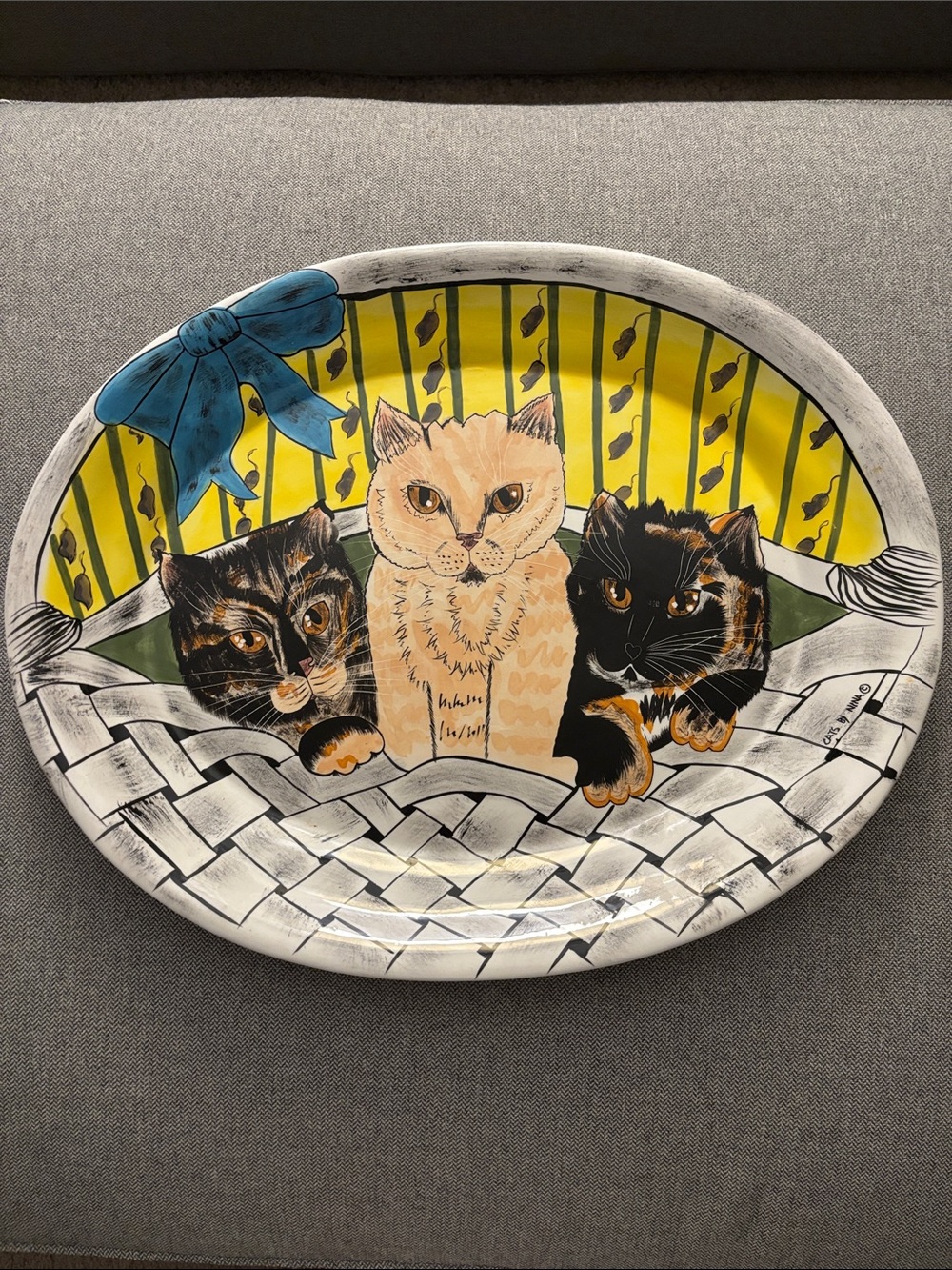 Cats by Nina Lyman Large Platter
